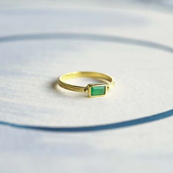 Green Onyx Gold Ring, 3 of 7