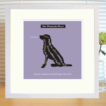 Personalised Labrador Retriever Lover's Print + Mount, 2 of 4