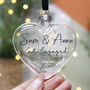 Happy Engagement Christmas Bauble Decoration, thumbnail 2 of 6