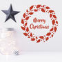 Merry Christmas Window Or Wall Sticker Wreath, thumbnail 2 of 3
