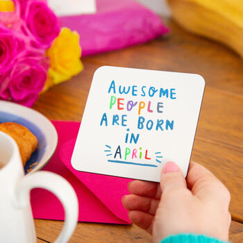 'Awesome People Are Born In April' Birthday Mug, 3 of 9