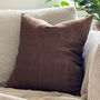 Brown Stripes Textured Linen Cushion Cover, thumbnail 1 of 6