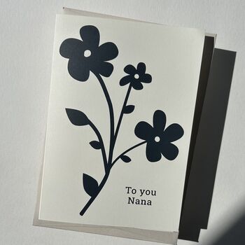 Floral Card For Nana, 2 of 6