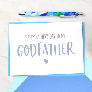 Godfather Father's Day Card By Pink and Turquoise