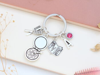 Beautician Personalised Keyring Make Up Artist Gift, 3 of 10