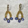 'Celestial' Citrine Opal And Tanzanite Drop Earrings, thumbnail 1 of 6