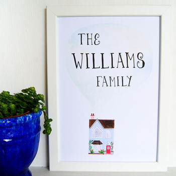 Personalised Family Home Art Print, 9 of 10