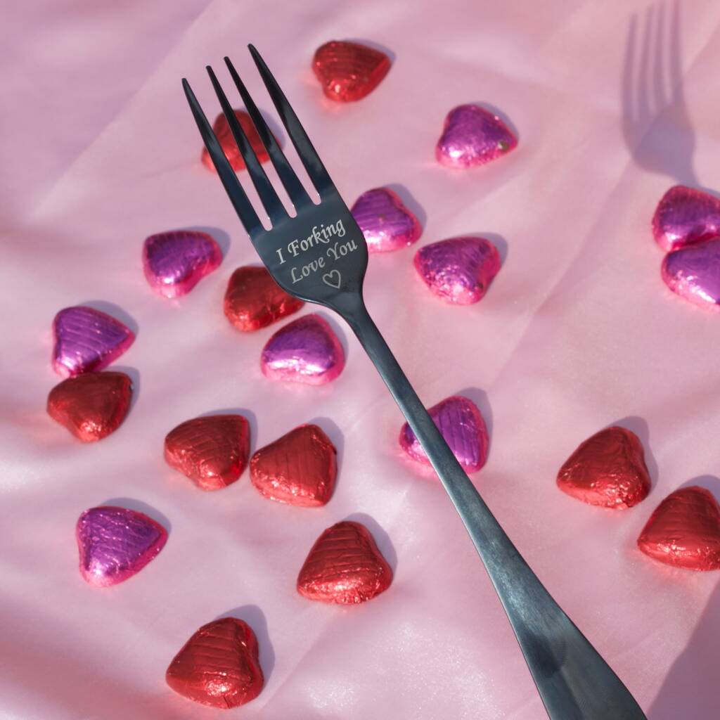 Valentine's Day Personalised Stainless Steel Fork, 1 of 6