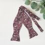 Self Tie Bow Tie In Burgundy Liberty Of London Print, thumbnail 4 of 6
