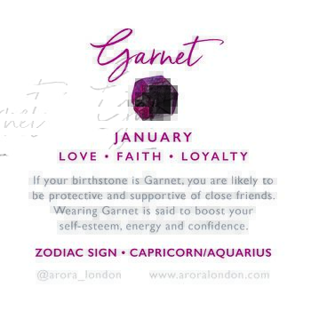 Birthstone Crystal Bracelet Gift January Garnet, 5 of 5