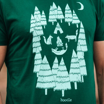 Organic Men's Foxes In The Forest T Shirt, 3 of 5