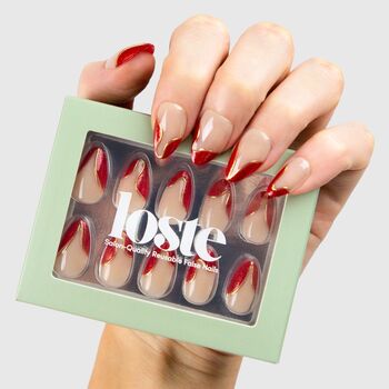 Loste Reusable Press On Nails Gift Set, Perfect Stocking Filler: Lollobrigida, 2 of 5