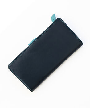 Womans Large Navy Multucolour Purse Wallet Rfid, 4 of 9