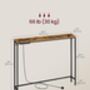 Console Table Slim Sofa Table With Charging Station, thumbnail 2 of 5
