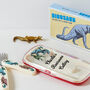 Personalised Childs Dinosaur Cutlery Travel Set, thumbnail 1 of 2