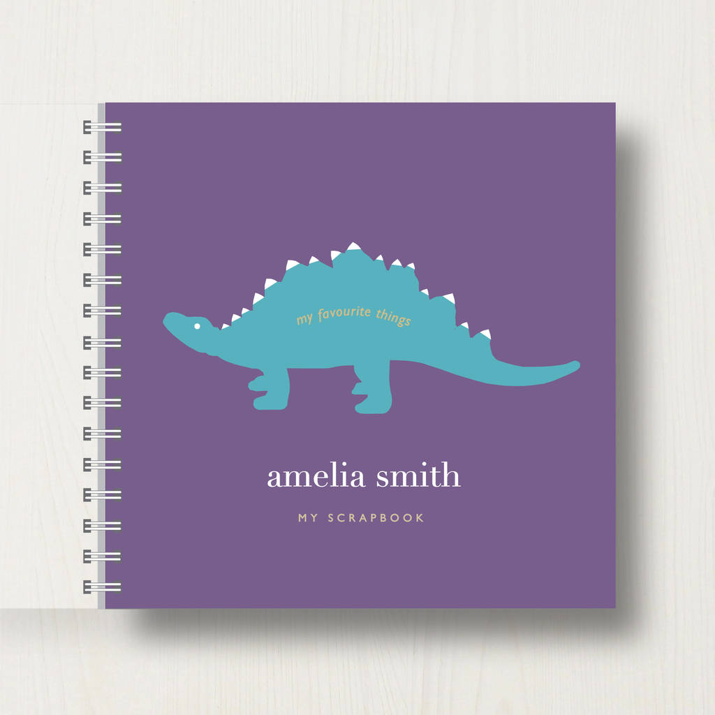 Personalised Kid's Dinosaur Memory Book Or Scrapbook, 1 of 9