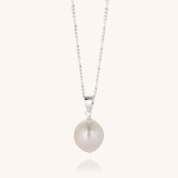 Ellen Rice Pearl Necklace Sterling Silver, 2 of 4