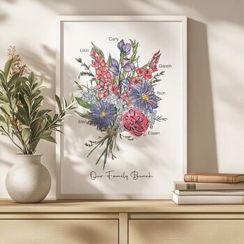Family Birth Month Flower Print, 2 of 5
