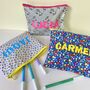 Personalised Pencil Case, Waterproof Lined Zip Purse, thumbnail 1 of 12