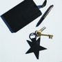 Star Leather Keyring, thumbnail 3 of 4