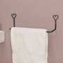 Vintage Hearts Metal Bathroom Wall Towel Rail, thumbnail 5 of 8