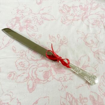 Silver Plated Wedding Cake Knife, 4 of 7