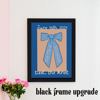 Personalised Tied The Knot Print Wedding Gift, 5 of 12