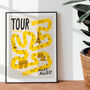 Tour Cycling Poster, Bike Lover Gift, thumbnail 3 of 8