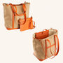 Sustainable Canvas And Leather Tote Bag With Clutch, thumbnail 7 of 11