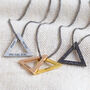 Men's Personalised Triangle Pendant Necklace, thumbnail 1 of 8