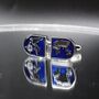 World Map Globe Cufflinks Gift For Travellers 316 L Stainless Steel Enamel Design, thumbnail 4 of 5