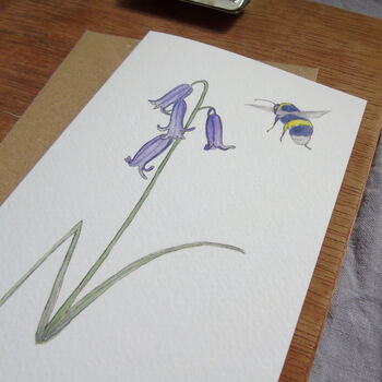 Bluebell And Bee Any Occasion Greetings Card, 8 of 8