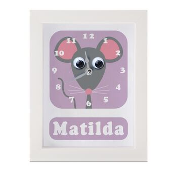 Personalised Children's Mouse Clock, 7 of 9