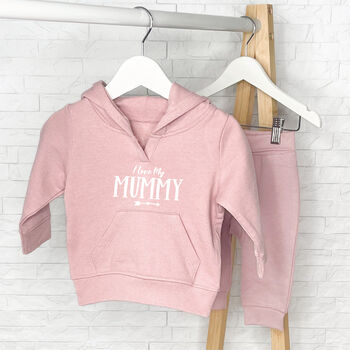 I Love My Mummy/Daddy Kids Hoodie And Jogger Set, 2 of 7