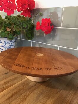 Wooden Personalised Cake Stand Cake Display Stand, 4 of 6