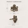 Antique Brass Octopus Cabinet Knob, thumbnail 6 of 9