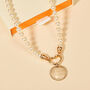 Personalised Small Lucky Charm White Pearl Necklace, thumbnail 2 of 3