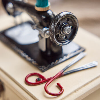 Vintage Sewing Machine Craft Storage Box, 4 of 8