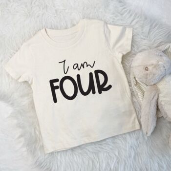 I Am One. Childs Birthday T Shirt, 2 of 8