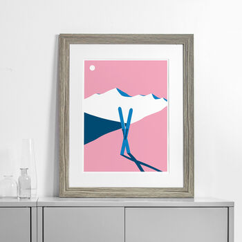 Personalised Ski Mountains Fine Art Poster Print, 4 of 4