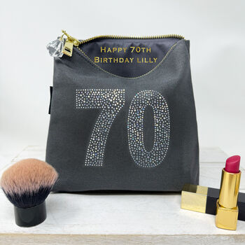 70th Birthday Grey Sparkly Bag, 2 of 3