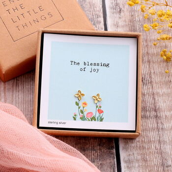 Blessing Of Joy Flower Earrings In Gift Box, 7 of 9