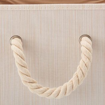 Set Of Four Foldable Baskets With Cotton Rope Handle, 3 of 4