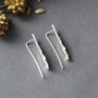 Sterling Silver Feather Ear Climbers, thumbnail 5 of 6