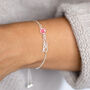 Sterling Silver 18th Birthday Birthstone Bracelet, thumbnail 4 of 10