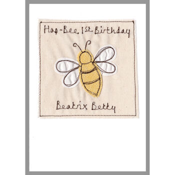 Personalised Bumble Bee Birthday Card For Her Or Him, 12 of 12