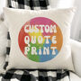 Rainbow Brush Strokes Personalised Cushion, thumbnail 1 of 2