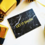 Marble And Gold Foil 'Let It Snow' Card, thumbnail 2 of 2