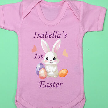 Personalised Child's 1st Easter Bunny Babygrow/T Shirt, 2 of 9