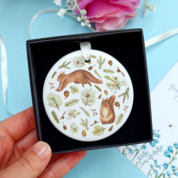 Personalised Red Squirrel Ceramic Decoration, 4 of 6